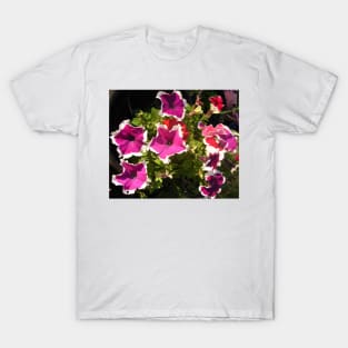 Colorful Petunia Flower Pattern T-Shirt